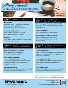 Moving Forward: Preparing to Prepare Senior Questions